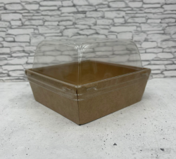 Контейнер для бенто торта КРАФТ (дно 14 см, крышка 13 см) Изображение Контейнер для бенто торта КРАФТ (дно 14 см, крышка 13 см)